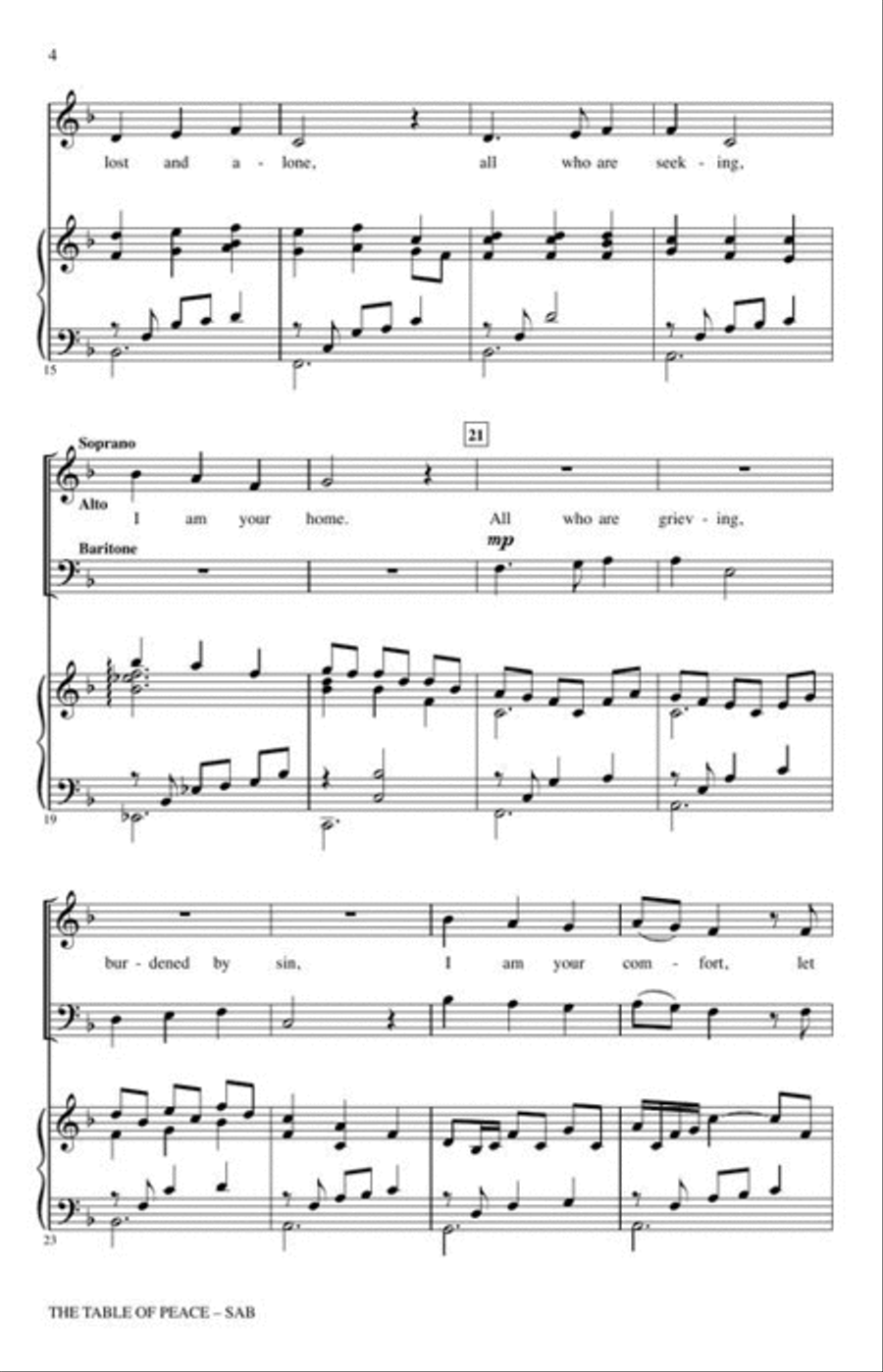 The Table of Peace 3-Part scores gallery preview page 4