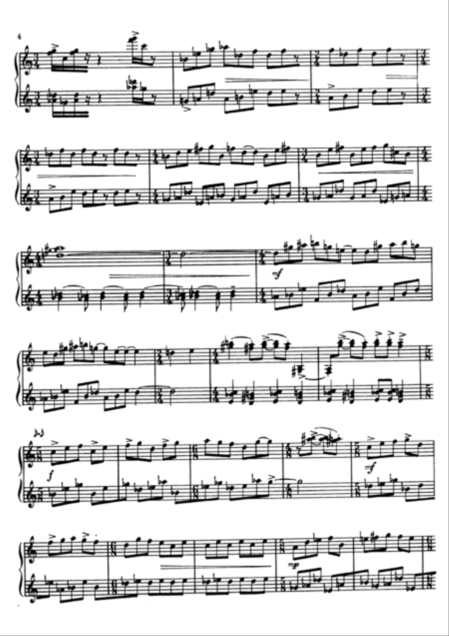 2nd SONATA for piano Piano Solo scores gallery preview page 4
