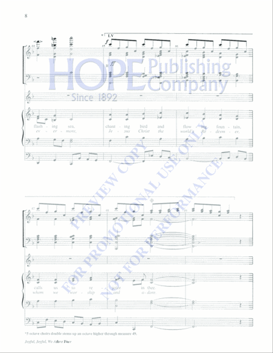 Joyful, Joyful, We Adore Thee 5-Octaves scores gallery preview page 8