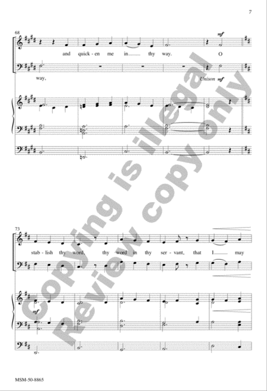 Teach Me, O Lord 4-Part scores gallery preview page 7