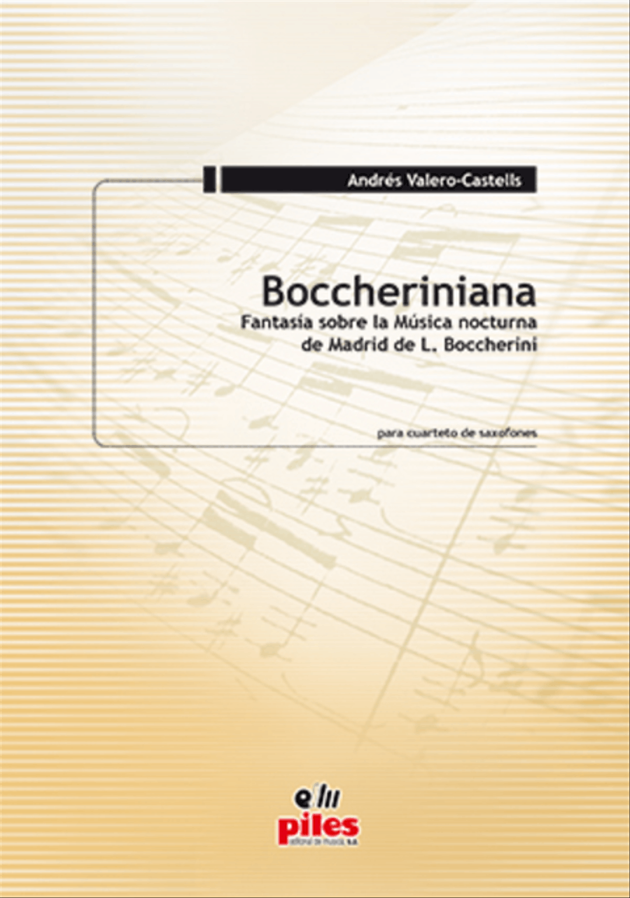 Boccheriniana Boccheriniana Saxophone Quartet scores gallery preview page 1