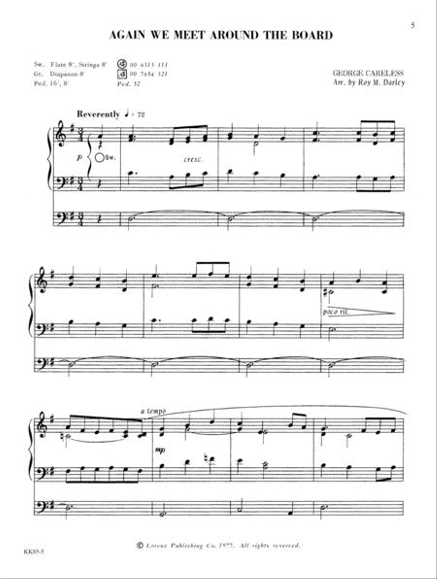 Easy Organ Transcriptions of Four Favorite Mormon Hymns, No. 4 Organ Solo scores gallery preview page 5