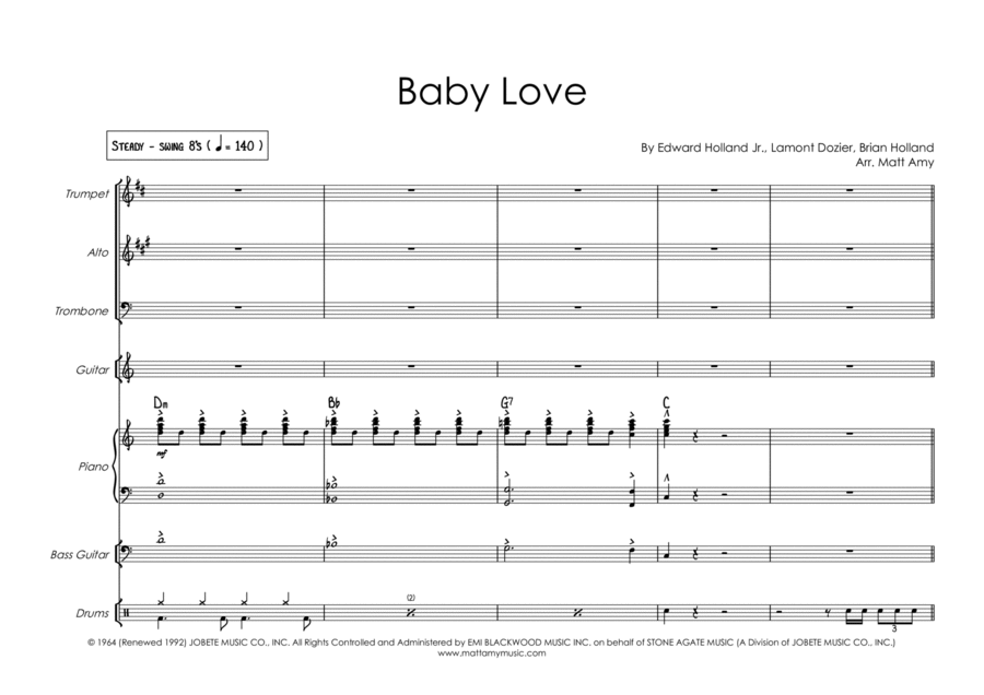 Baby Love Jazz Ensemble scores gallery preview page 1