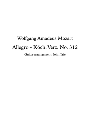 Köch. Verz no. 312 - Allegro - tab