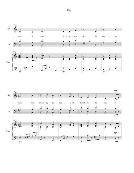 Softly the Spirit Entered In, sacred music for SATB Choir image number null