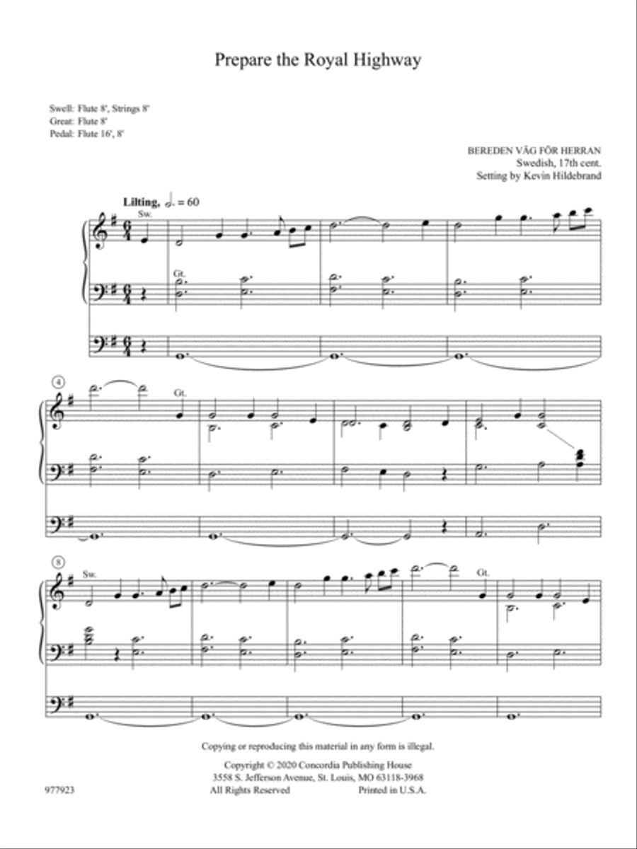 Hosanna, Praise, and Glory: Fourteen Easy Organ Preludes for Advent Organ scores gallery preview page 2