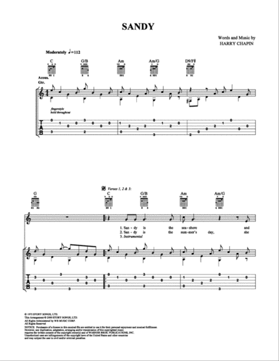 Sandy Electric Guitar scores gallery preview page 1