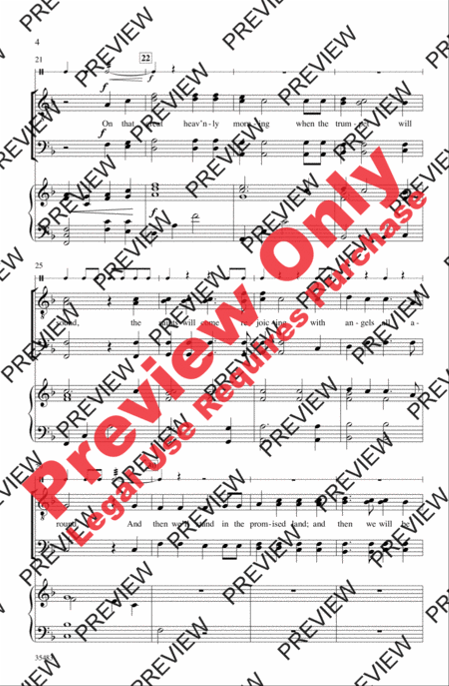 On My Way to Jordan Men's Choir scores gallery preview page 4