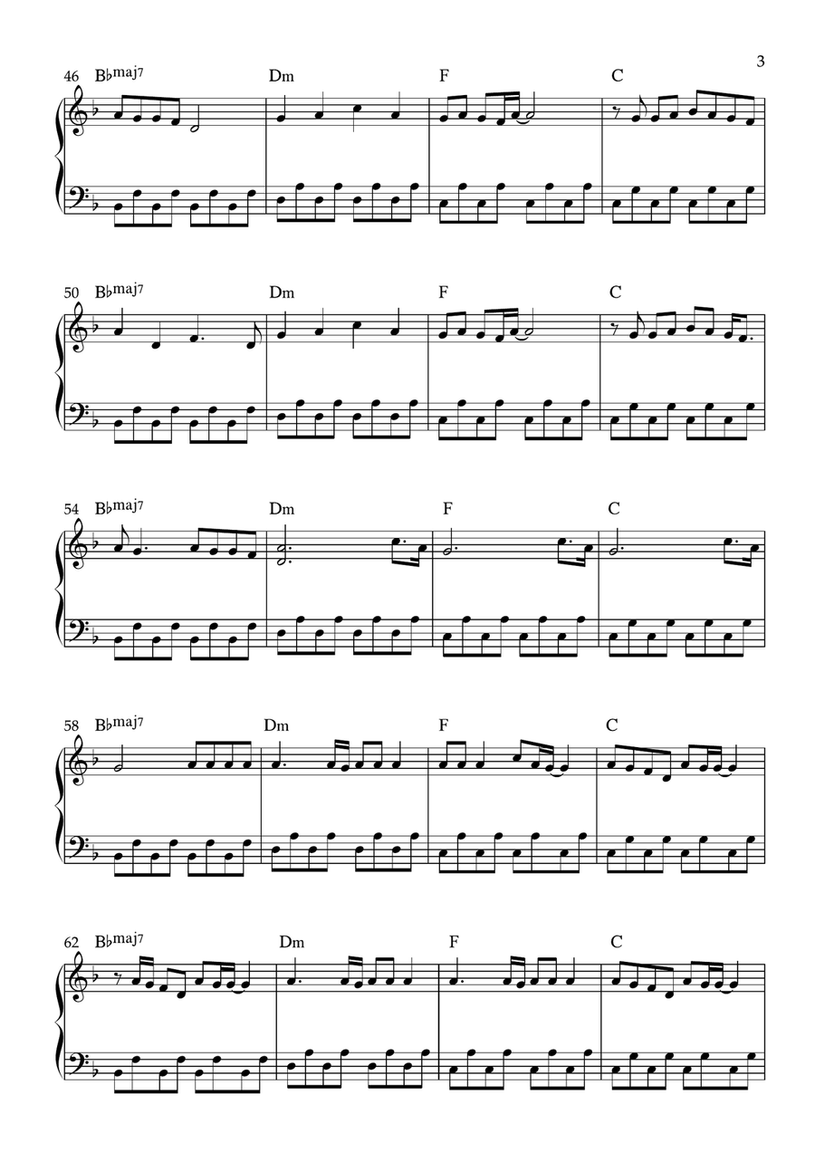 Counting Stars Easy Piano scores gallery preview page 3