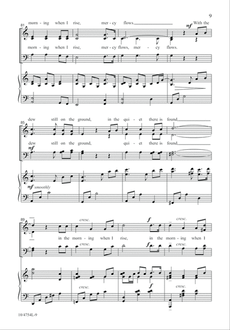 Mercy Flows 4-Part scores gallery preview page 9