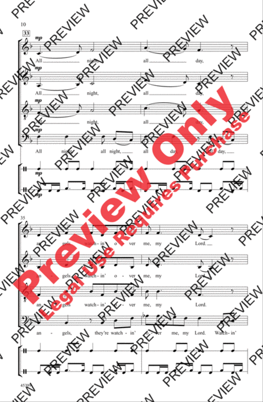 All Night, All Day 4-Part scores gallery preview page 9