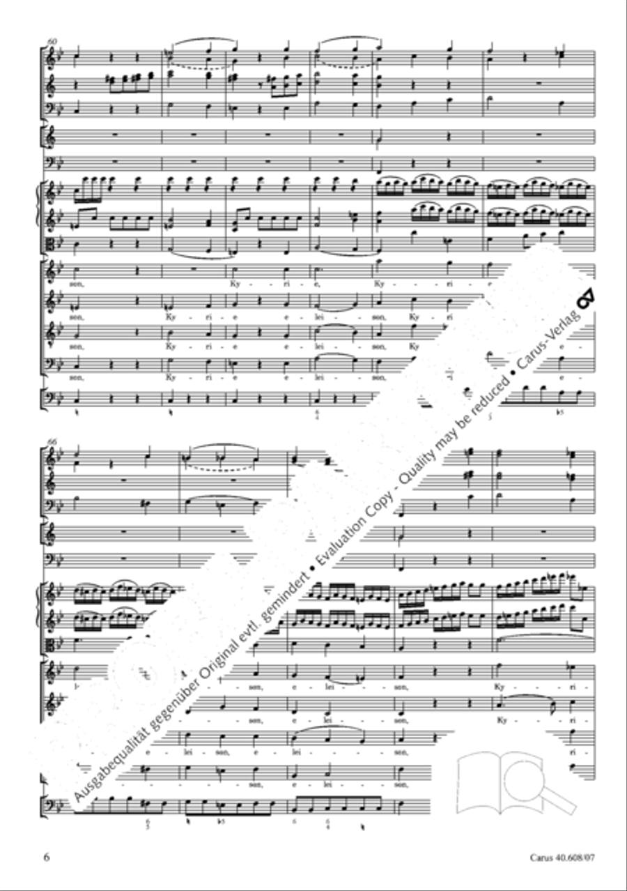 Missa Sancti Bernardi von Offida in B 4-Part scores gallery preview page 21