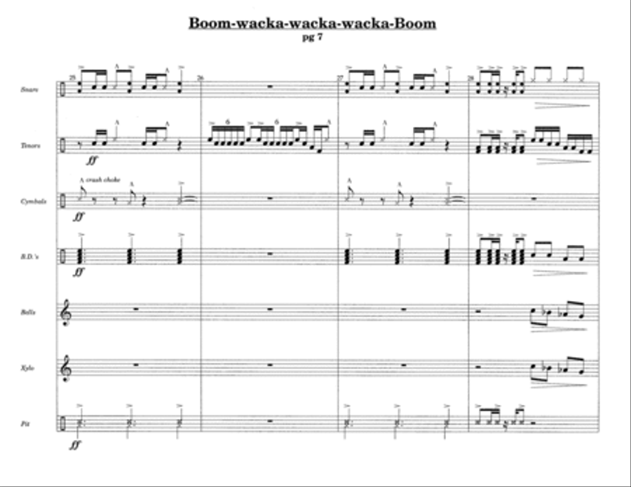 Boom-wacka-wacka-wacka-Boom w/Tutor Tracks Percussion Ensemble scores gallery preview page 6