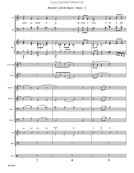 Marchin' with the Saints - Instrumental Ensemble Score and Parts image number null