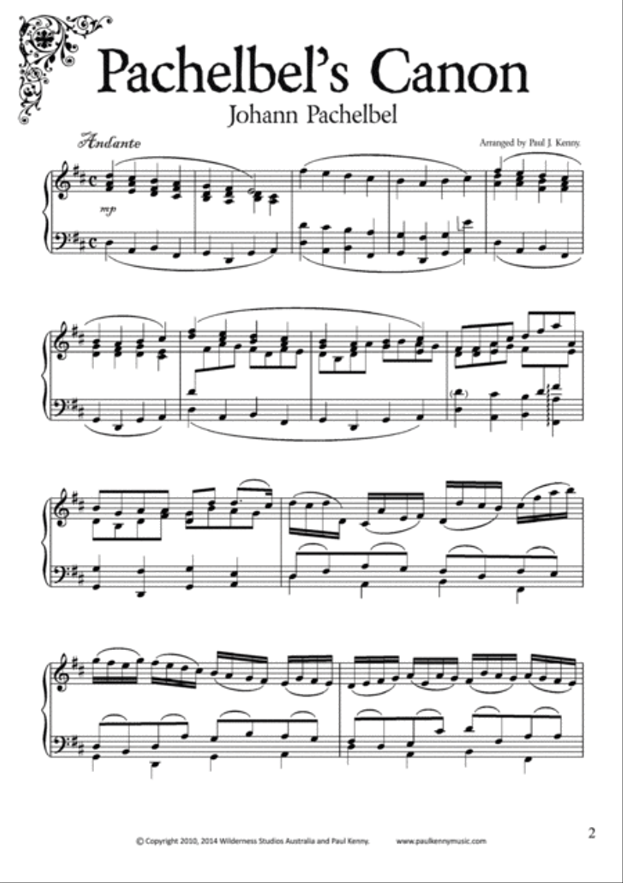 Pachelbels Canon Pachelbels Canon Piano Method scores gallery preview page 2