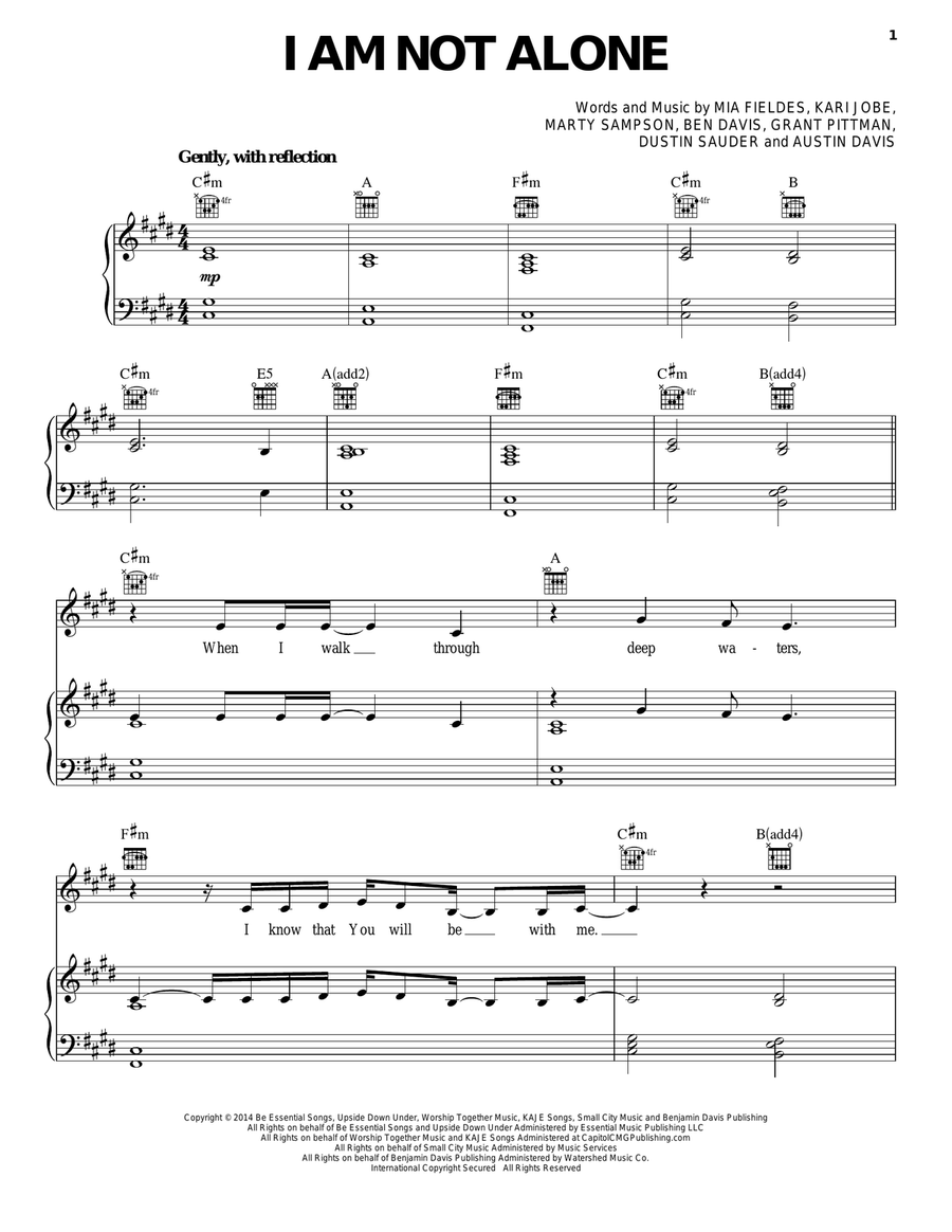 I Am Not Alone Acoustic Guitar scores gallery preview page 1