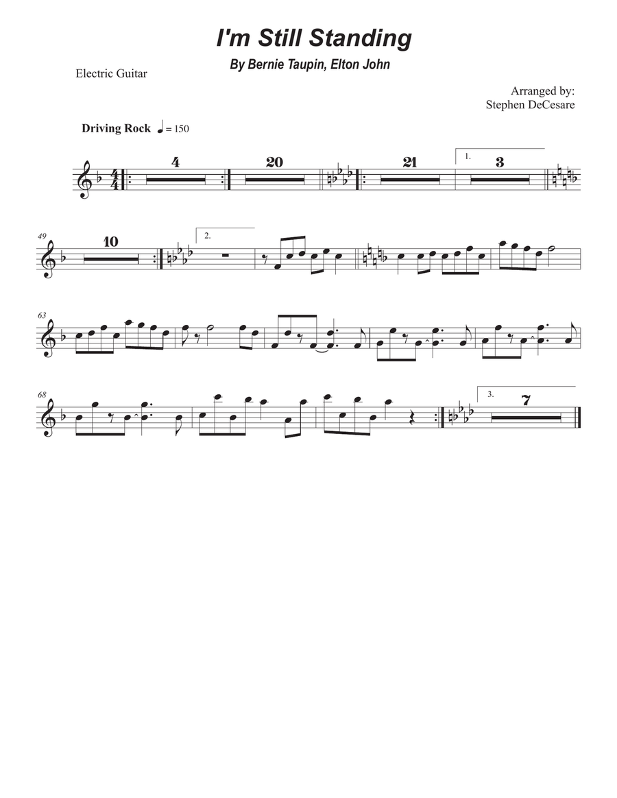 I'm Still Standing Piano scores gallery preview page 6
