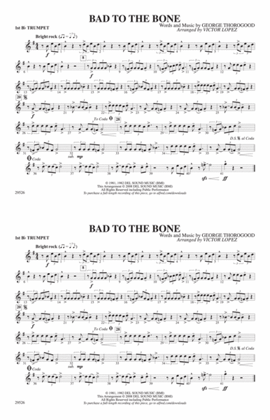 Bad to the Bone: 1st B-flat Trumpet