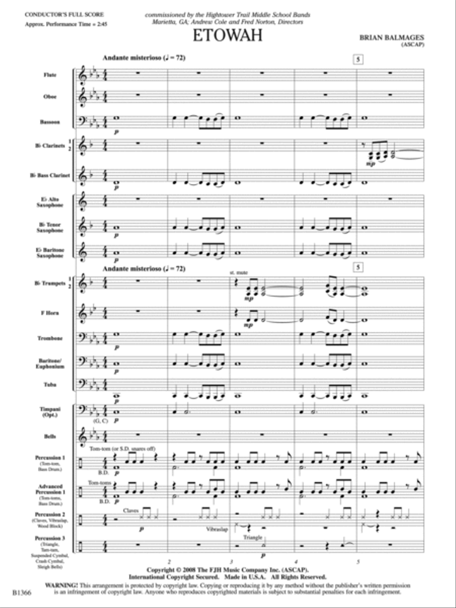 Etowah: Score Concert Band scores gallery preview page 4