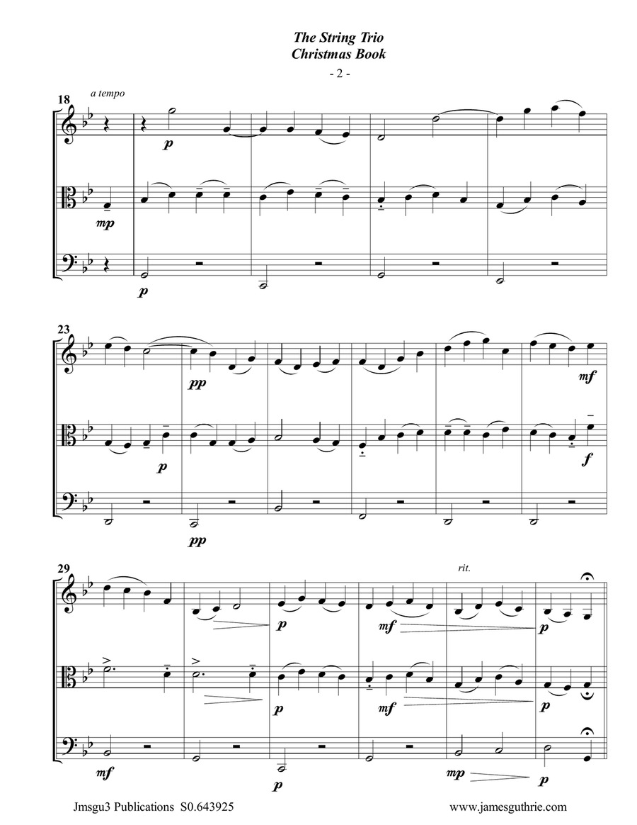 The String Trio Christmas Book String Trio scores gallery preview page 2