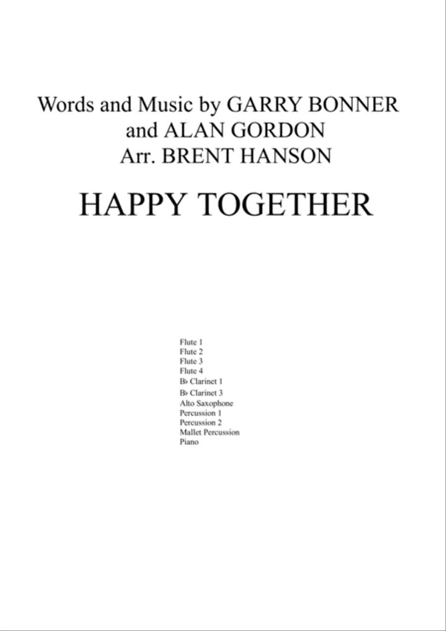 Happy Together Small Ensemble scores gallery preview page 1
