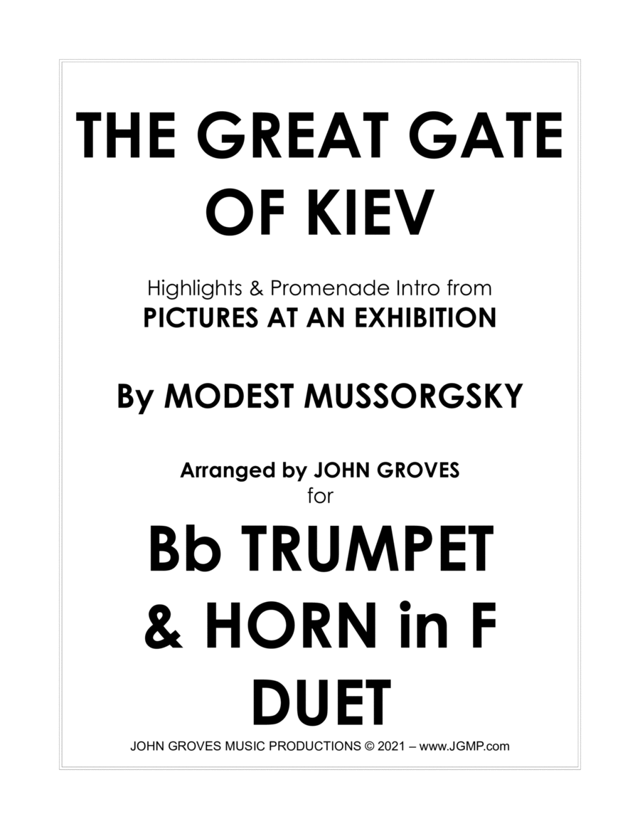 The Great Gate of Kiev from Pictures at an Exhibition - Trumpet & French Horn Duet image number null