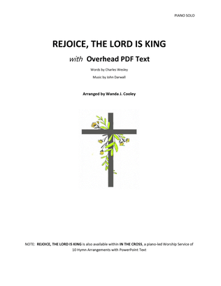 REJOICE, THE LORD IS KING! with Overhead PDF Text