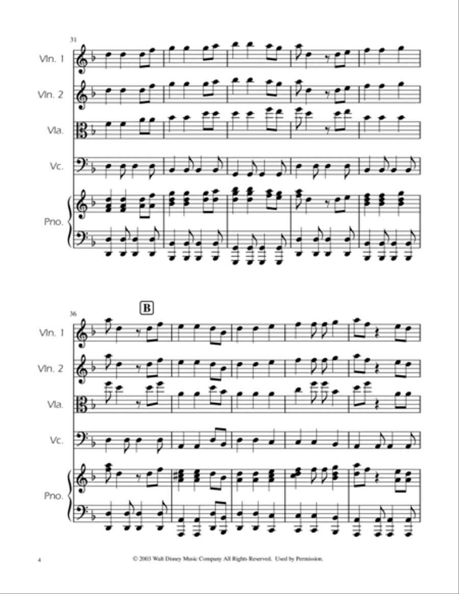 He's A Pirate String Quartet scores gallery preview page 4