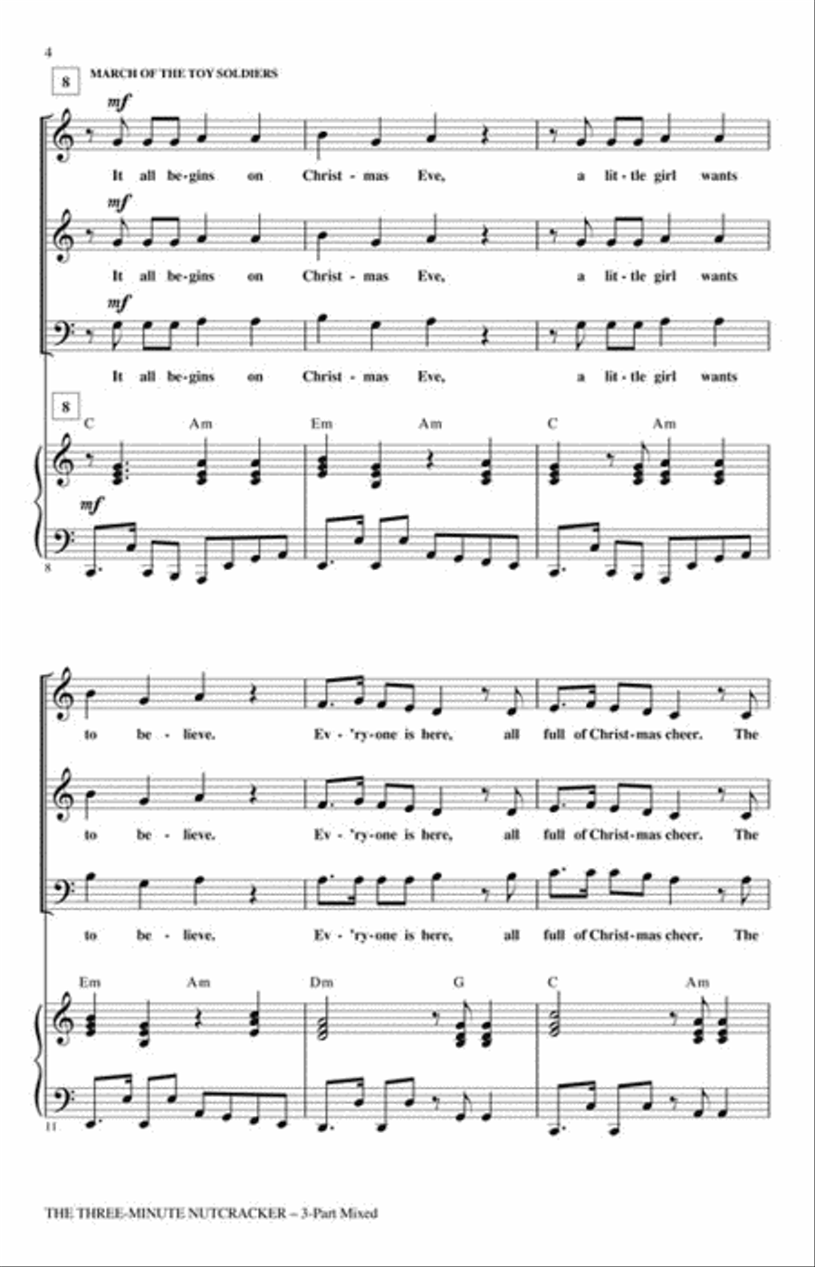 The Three-Minute Nutcracker Choir scores gallery preview page 3