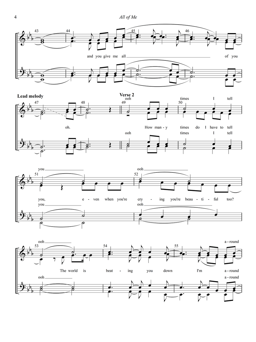 All Of Me SSAA scores gallery preview page 4