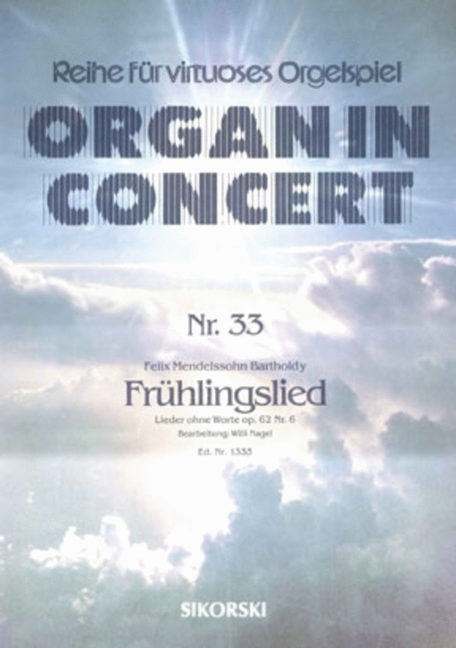 Fruhlingslied Fur Elektronische Orgel Op. 62/6