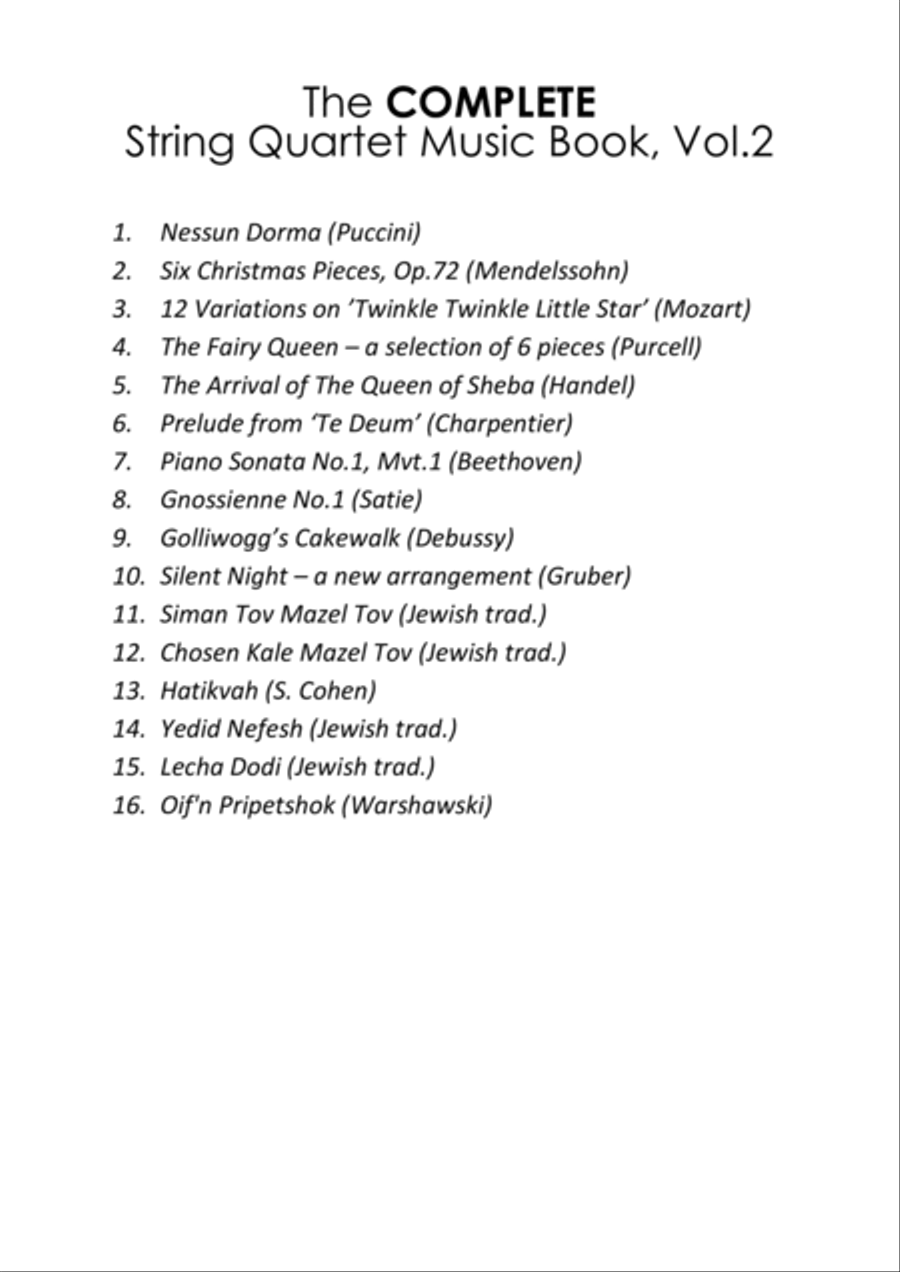 COMPLETE string quartet music mega-bundle book - pack of 47 essential pieces (volumes 1 and 2) String Quartet scores gallery preview page 4