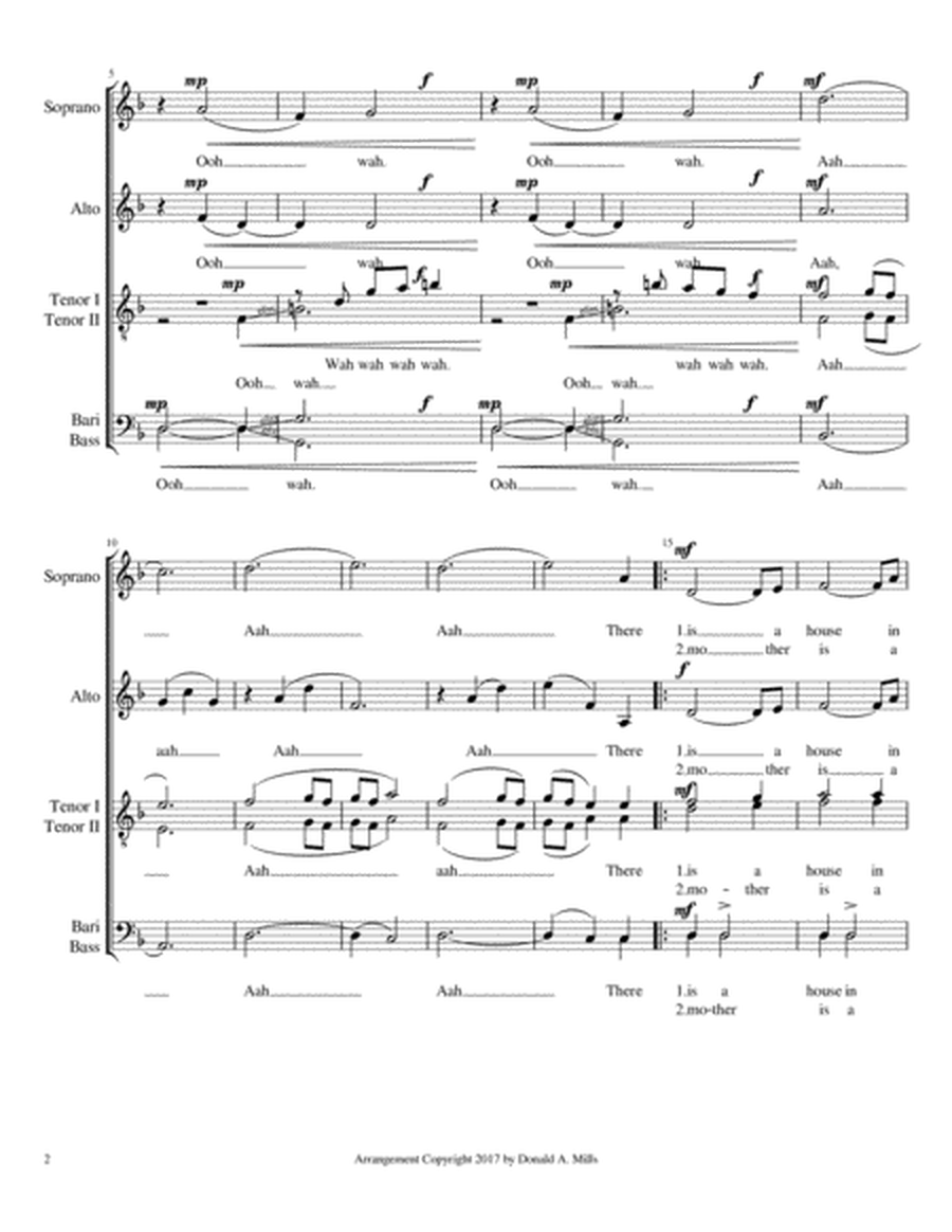 The House of the Rising Sun SATB image number null
