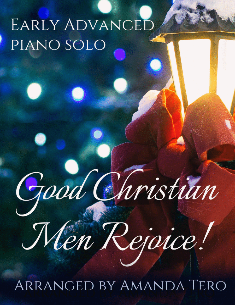Good Christian Men Rejoice – Early Advanced Piano Christmas Solo Sheet Music image number null