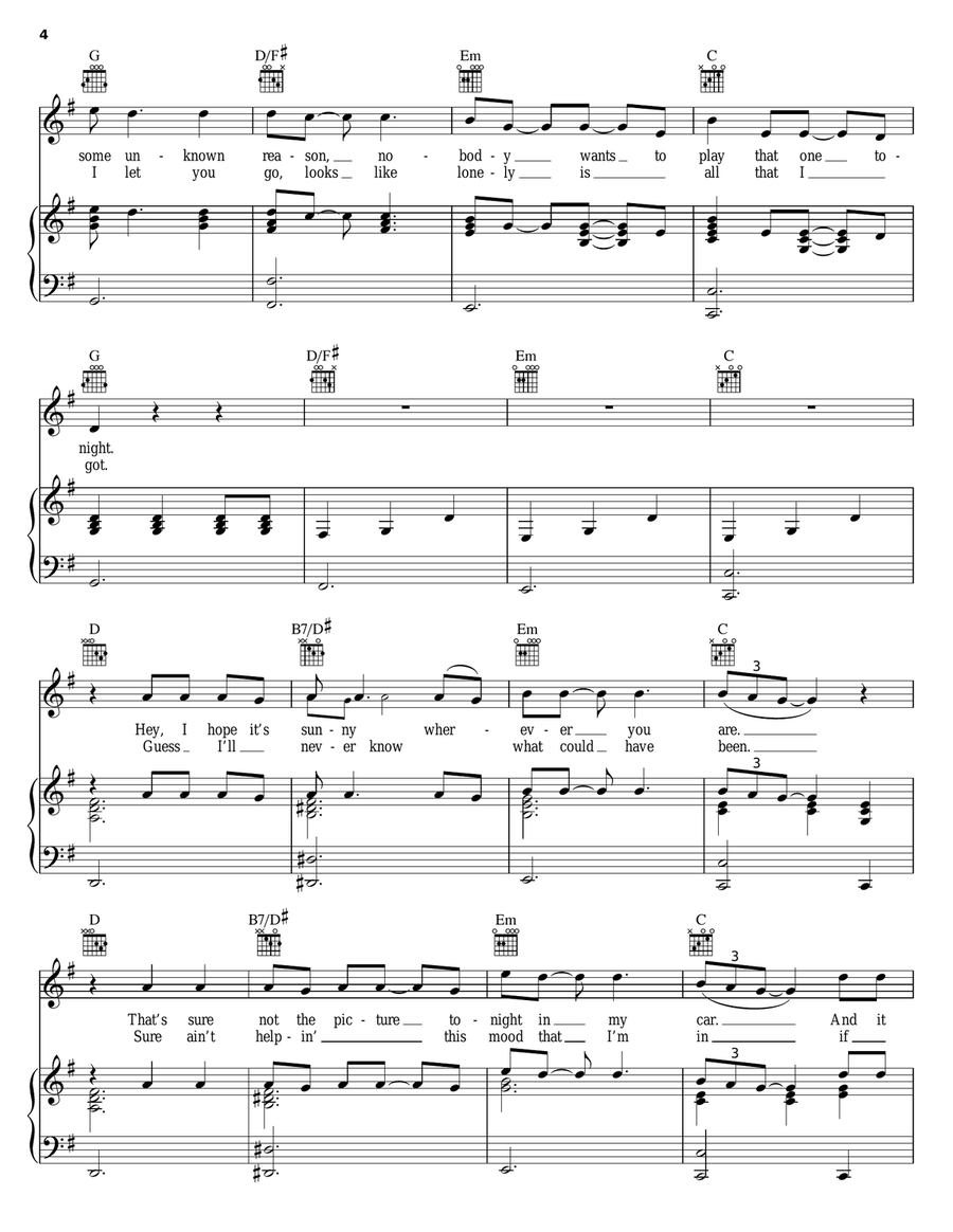 Songs About Rain Guitar scores gallery preview page 4
