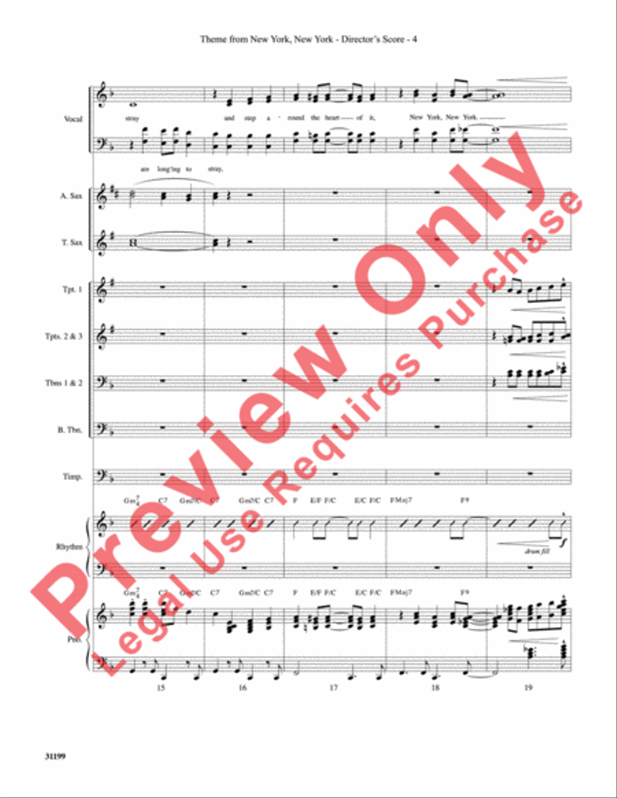 Theme from New York, New York Choir scores gallery preview page 5