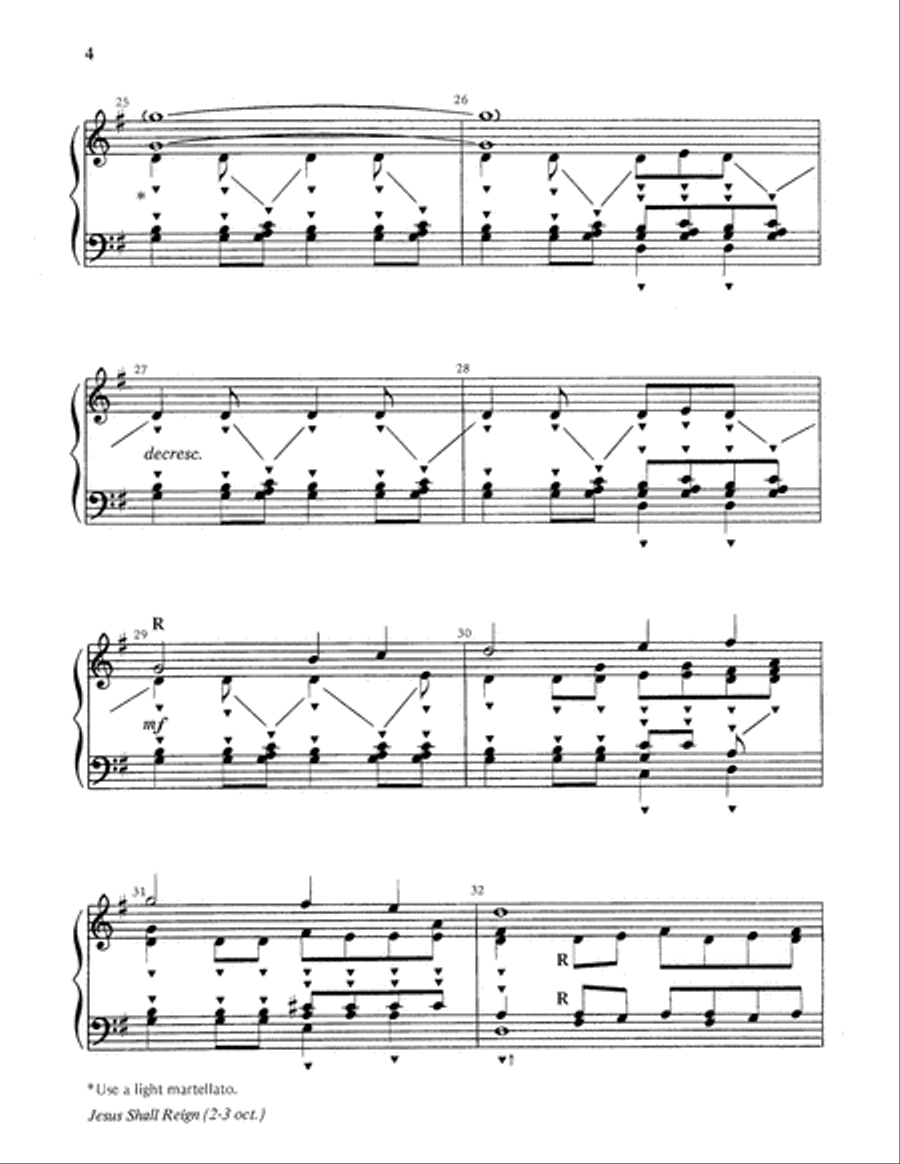 Jesus Shall Reign - 2-3 Octaves 3-Octaves scores gallery preview page 5