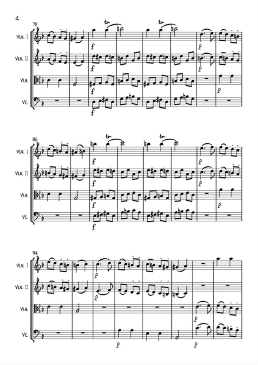 A Musical Joke - String Quartet String Quartet scores gallery preview page 4