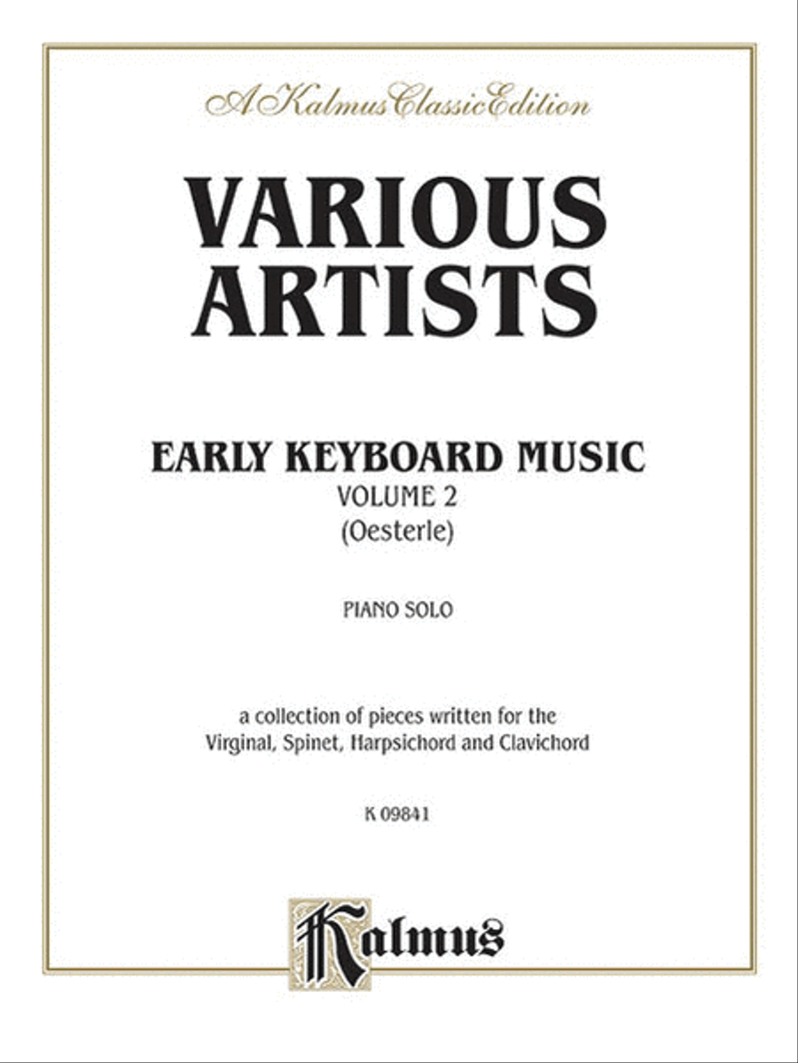 Early Keyboard Music, Volume 2