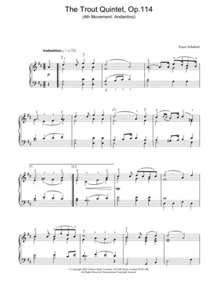 Book cover for The Trout Quintet - 4th Movement: Andantino