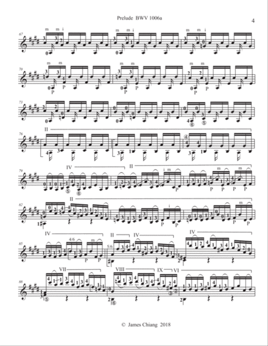 Bach - Lute Suite in E (BWV 1006a) for Classical Guitar Lute scores gallery preview page 4