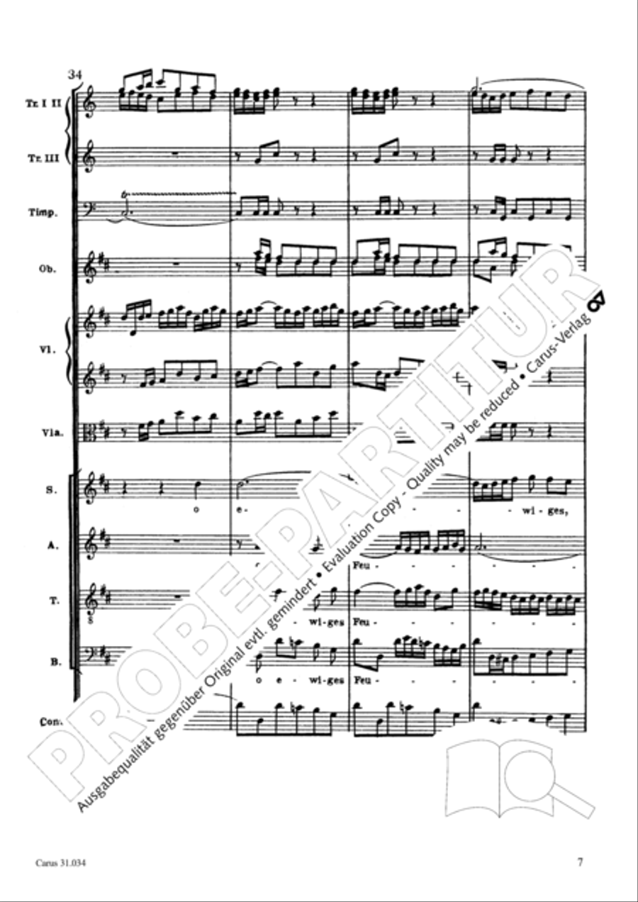 O fire everlasting (O ewiges Feuer, o Ursprung der Liebe) ATB scores gallery preview page 22