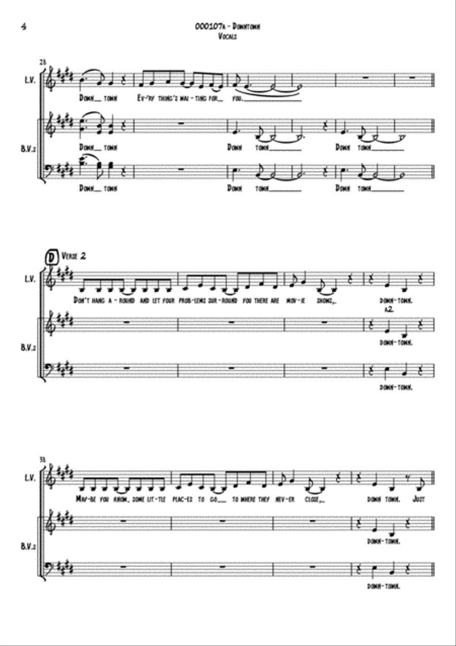 Downtown Downtown Voice Solo scores gallery preview page 4