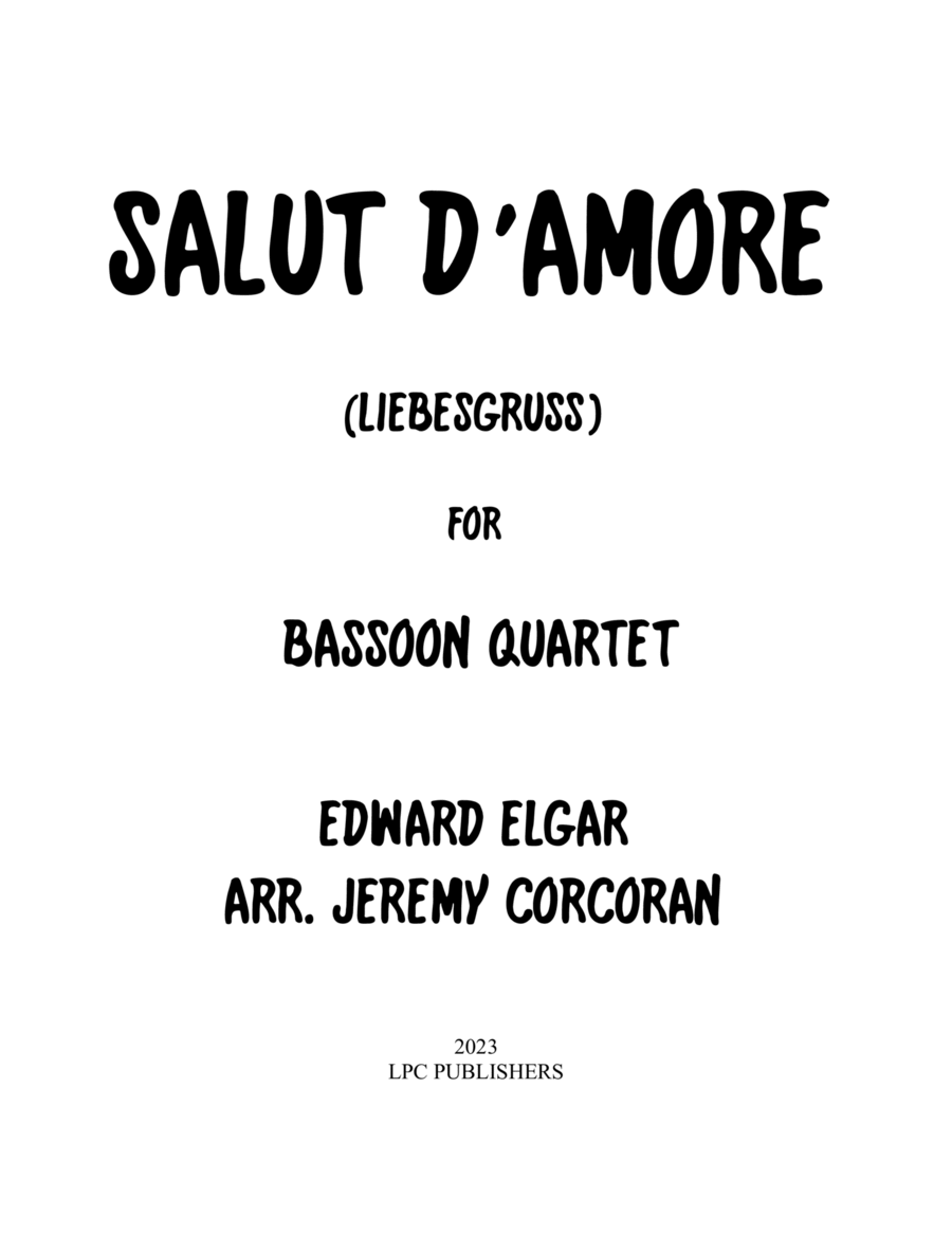 Salut De'Amoure (Liebesgruss) Woodwind Quartet scores gallery preview page 1