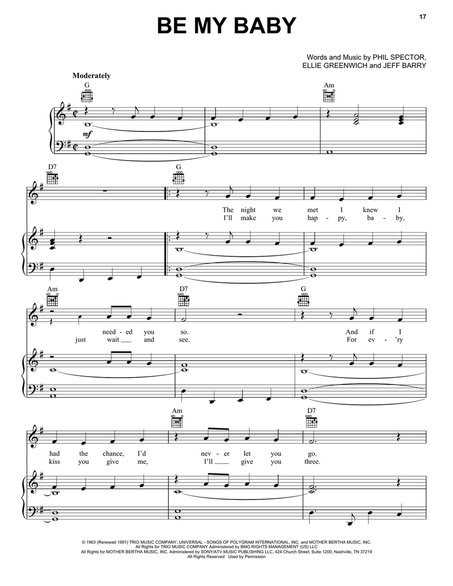 Be My Baby Acoustic Guitar scores gallery preview page 1