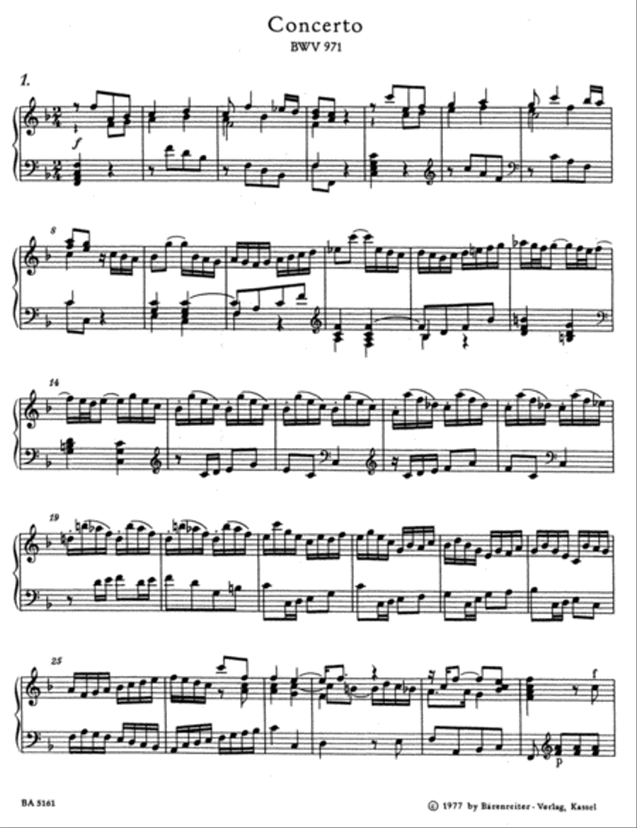 Italienisches Konzert / Franzosische Ouverture BWV 971, BWV 831 Harpsichord scores gallery preview page 2