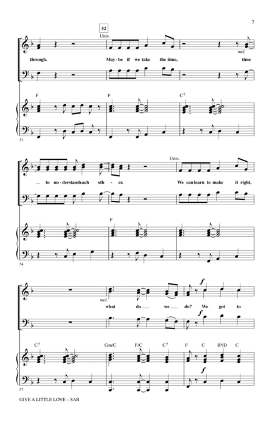 Give A Little Love (arr. Alan Billingsley) 3-Part scores gallery preview page 6