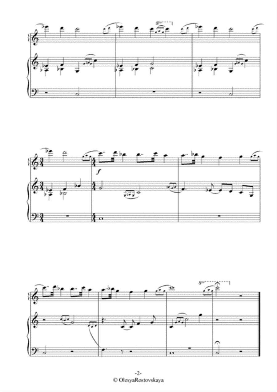Olesya Rostovskaya. The 1-st Carillon Siute (old dances) - DUET Glockenspiel scores gallery preview page 5