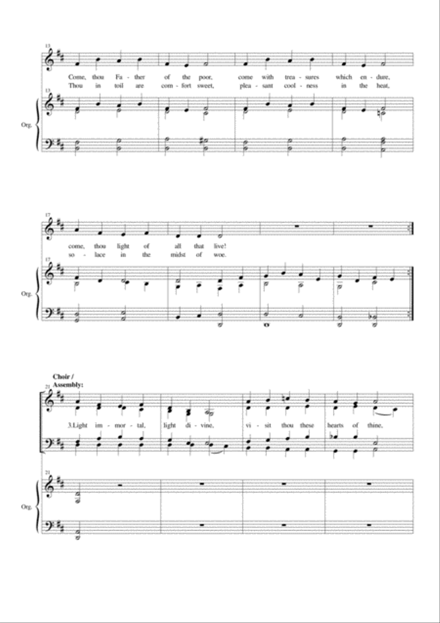Holy Spirit, Lord of Light 4-Part scores gallery preview page 3