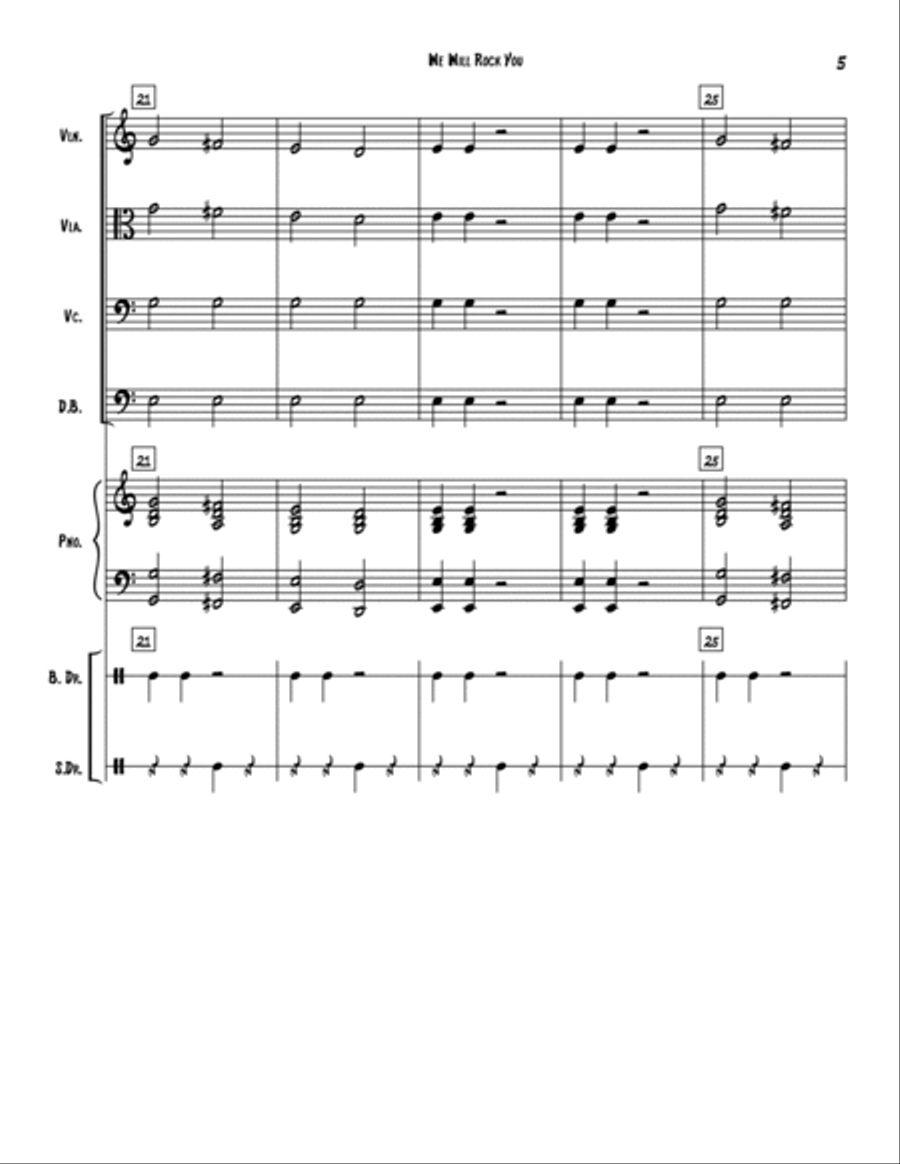 We Will Rock You String Orchestra scores gallery preview page 5